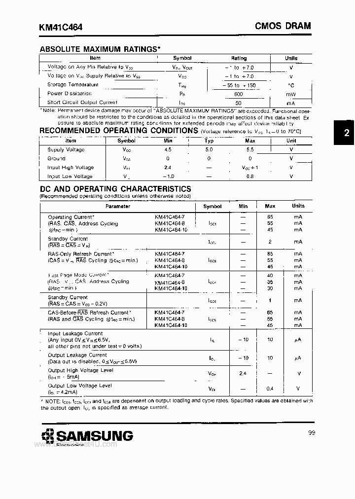 KM41C464_3595559.PDF Datasheet