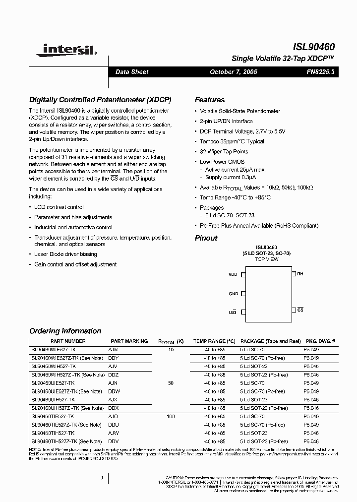 ISL90460WIH527Z-TK_3574851.PDF Datasheet