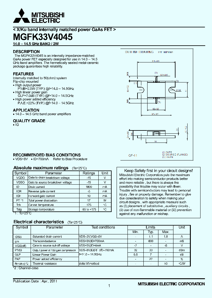 MGFK33V4045_3604461.PDF Datasheet