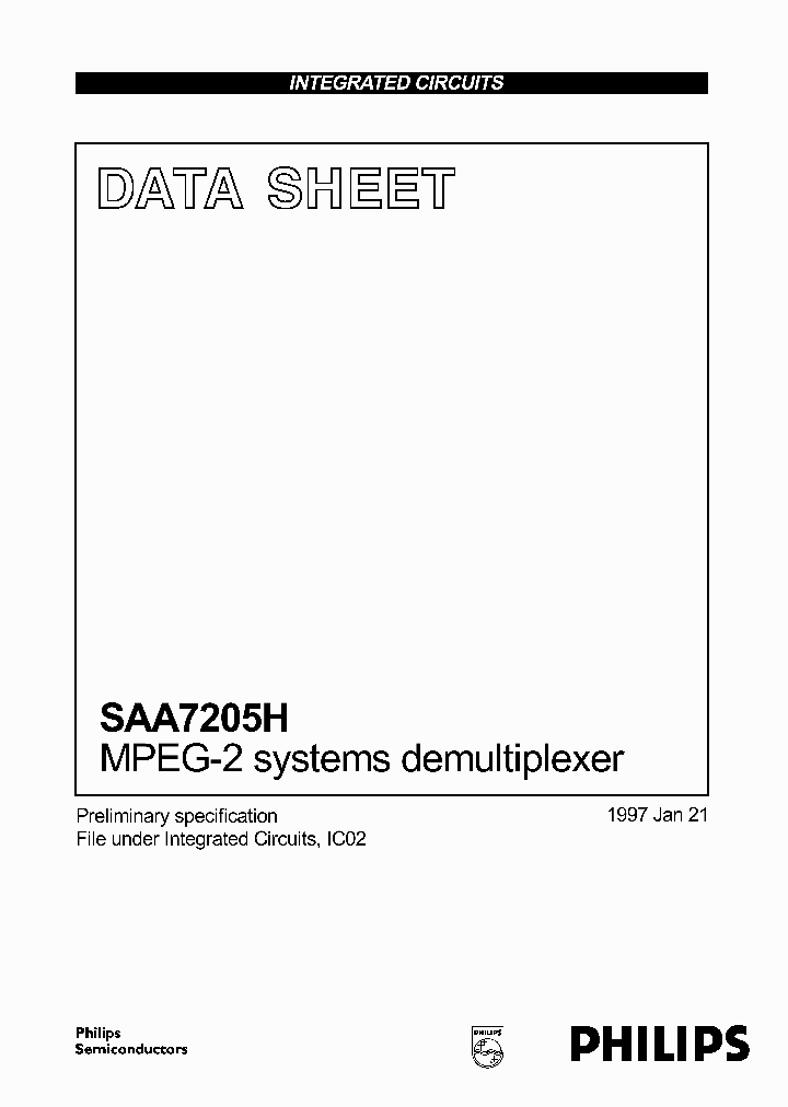 SAA7205_3610017.PDF Datasheet