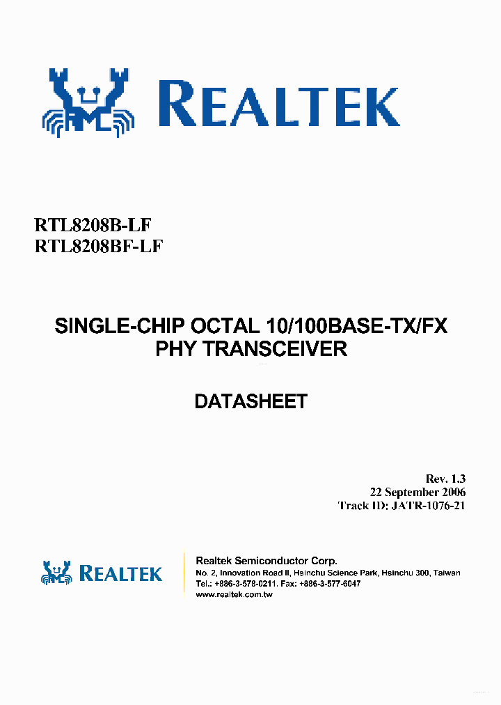 RTL8208BF-LF_3654454.PDF Datasheet