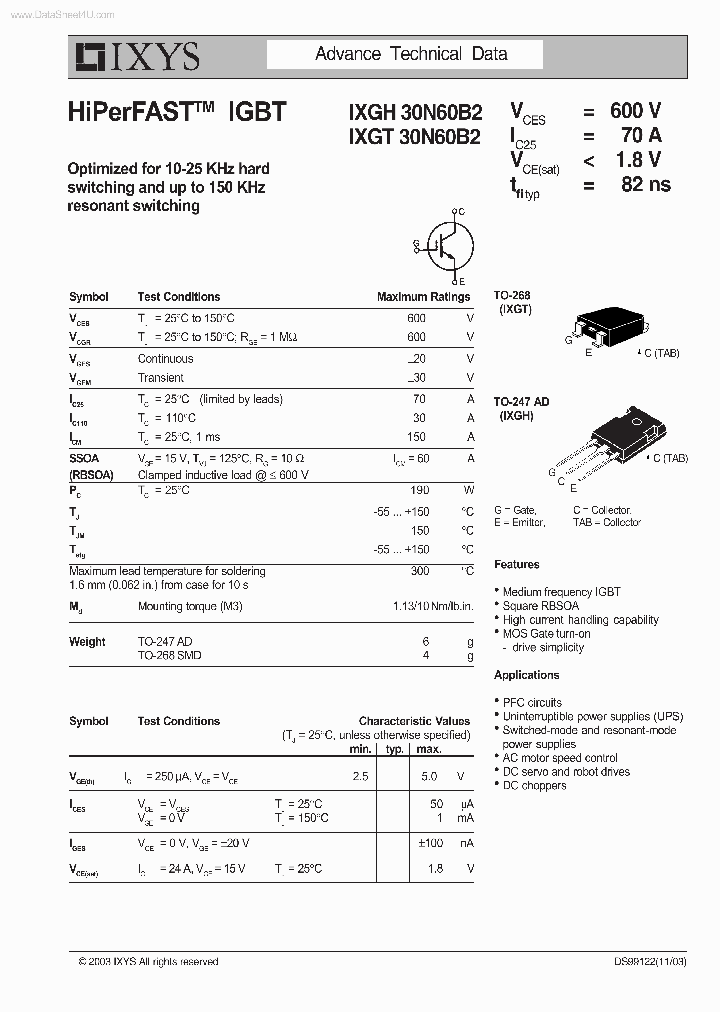 IXGH30N60B2_3676600.PDF Datasheet