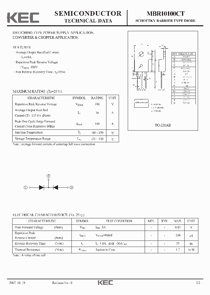 MBR10100CT_3679031.PDF Datasheet