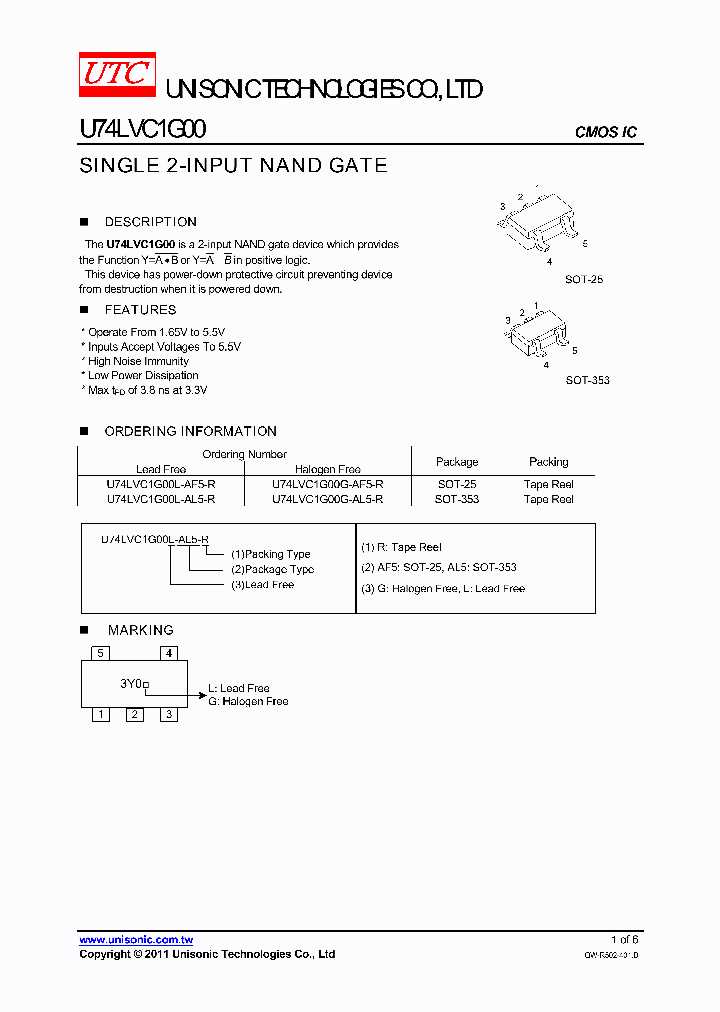 U74LVC1G00_3682102.PDF Datasheet