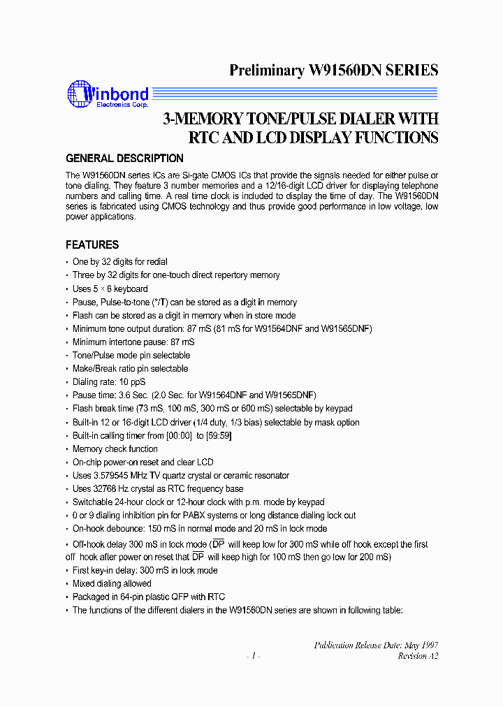 W91560DNF_3699643.PDF Datasheet