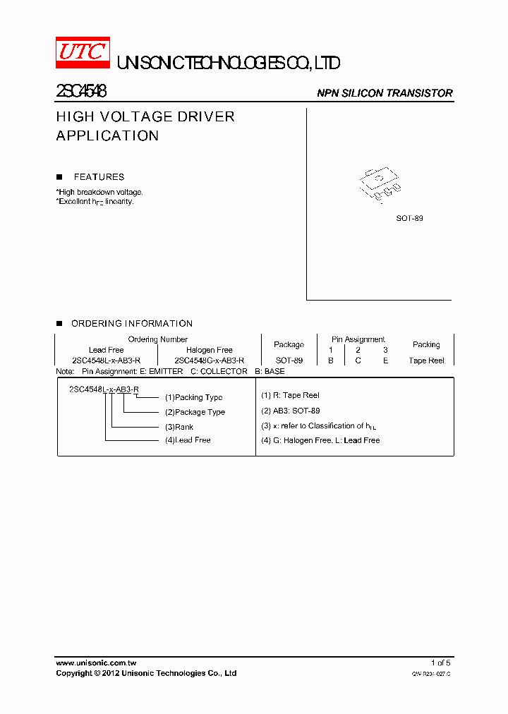 2SC4548G-X-AB3-R_3705126.PDF Datasheet