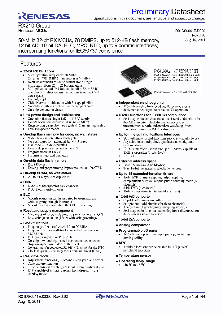 R5F52108ADFP11_3717066.PDF Datasheet