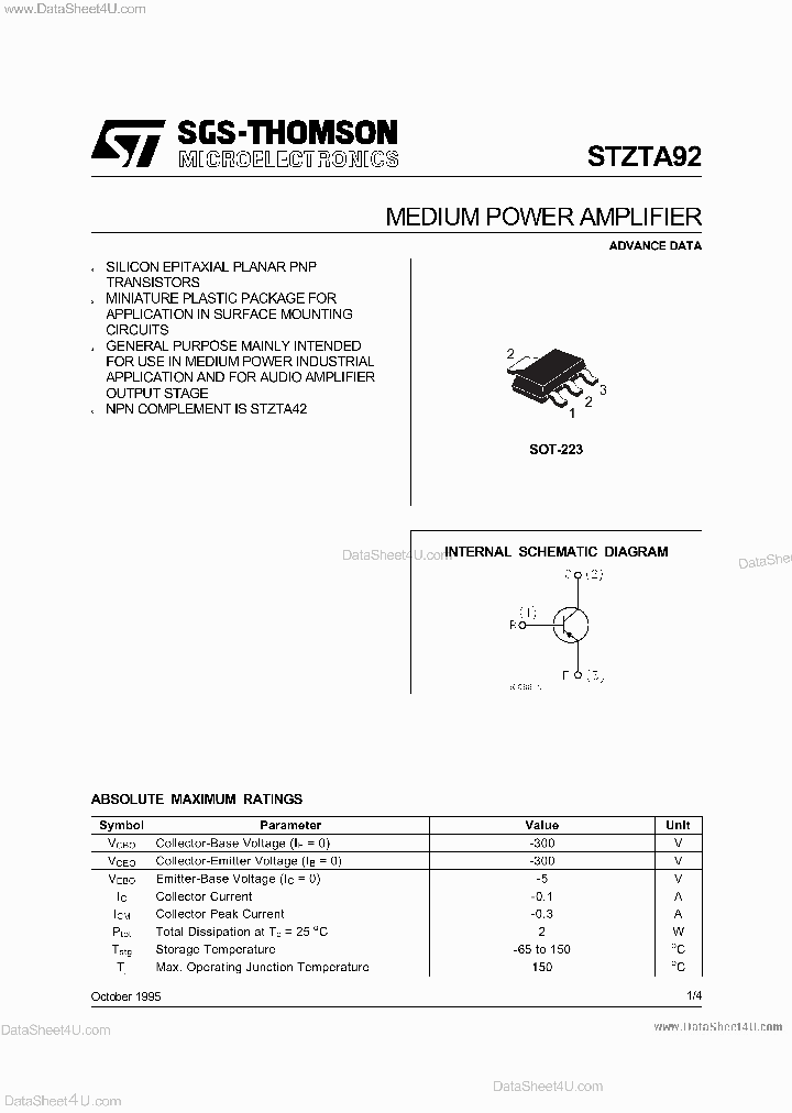 STZTA92_3780101.PDF Datasheet