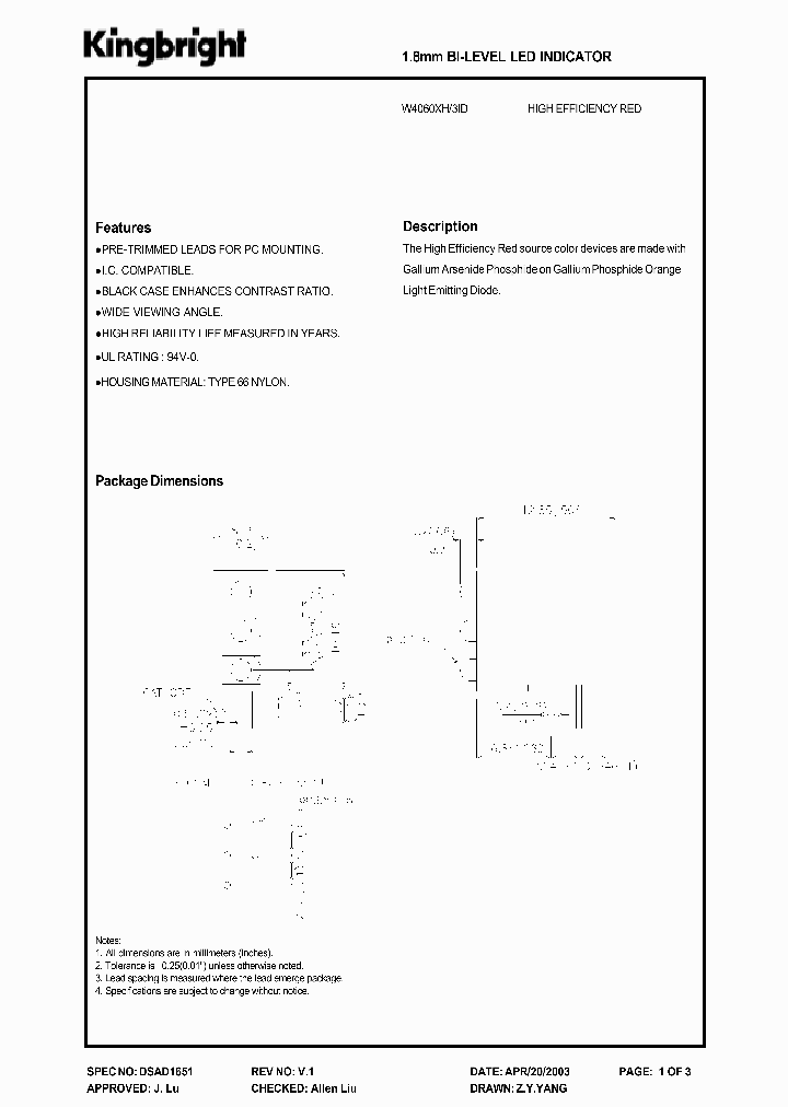 W4060XH3ID_3745392.PDF Datasheet