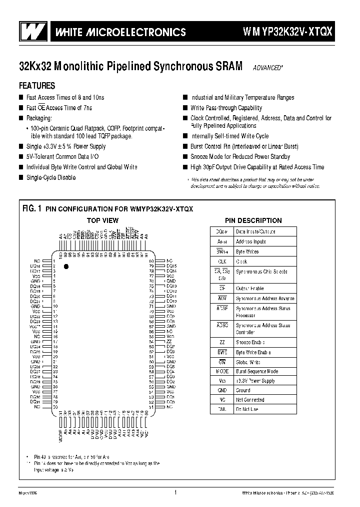 WMYP32K32V-10TQI_3754660.PDF Datasheet