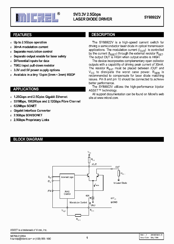 SY88922V_3749290.PDF Datasheet