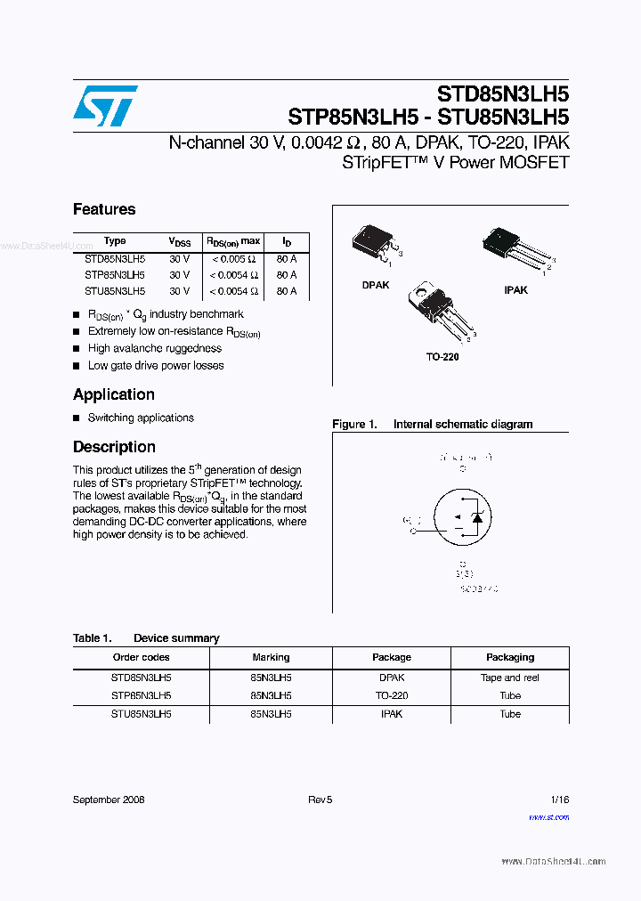 STD85N3LH5_3882099.PDF Datasheet