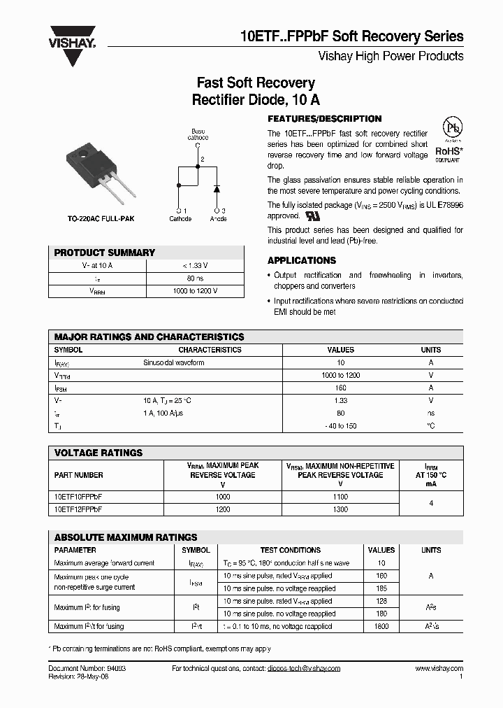 10ETF10FP_3880810.PDF Datasheet