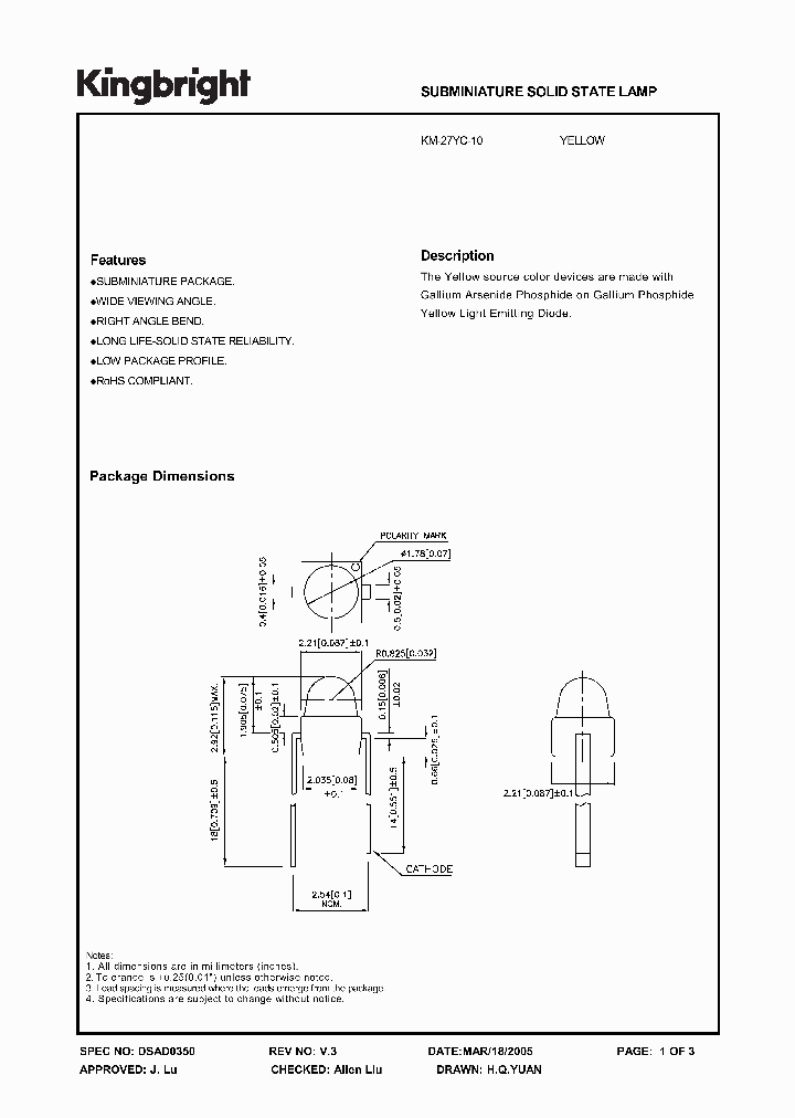 KM-27YC-10_3771054.PDF Datasheet