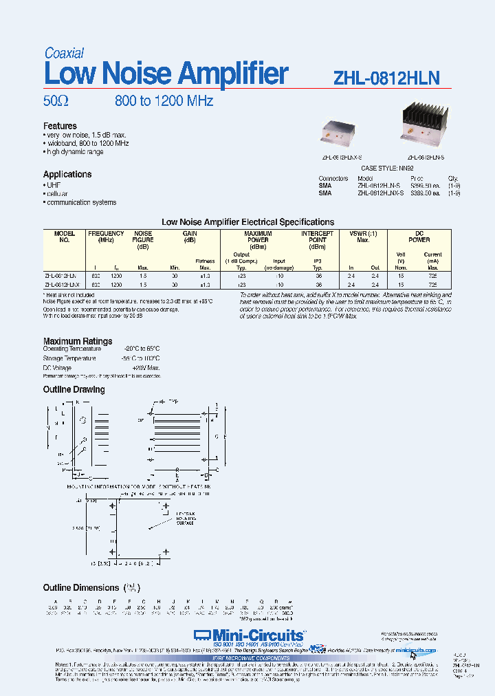 ZHL-0812HLN_3769080.PDF Datasheet