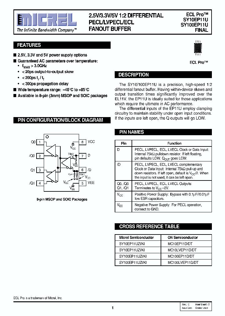 SY100EP11UZITR_3779437.PDF Datasheet