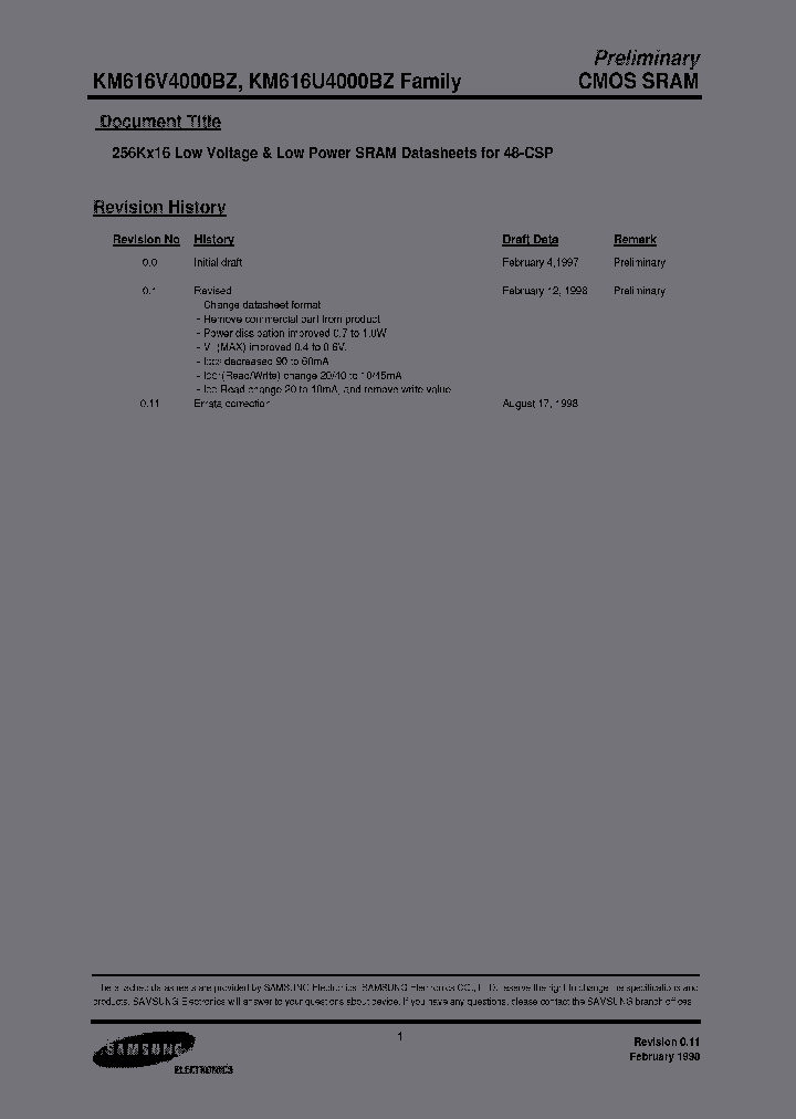 KM616U4000BLZI-10L_3779670.PDF Datasheet