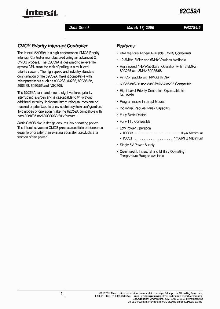 IS82C59AZX96_3783327.PDF Datasheet