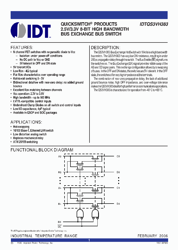 IDTQS3VH383SO8_3814225.PDF Datasheet