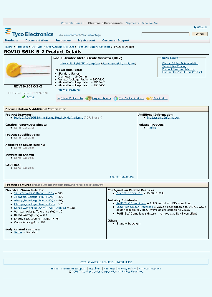 ROV10-561K-S-2_3818042.PDF Datasheet