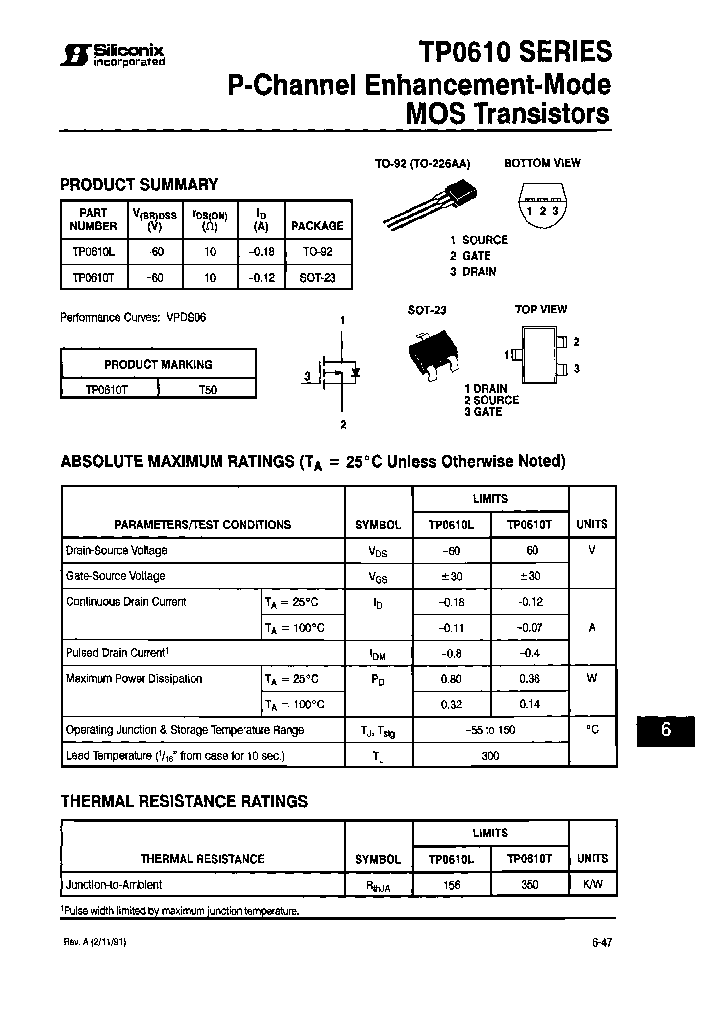 TP0610L-1TA_3819203.PDF Datasheet