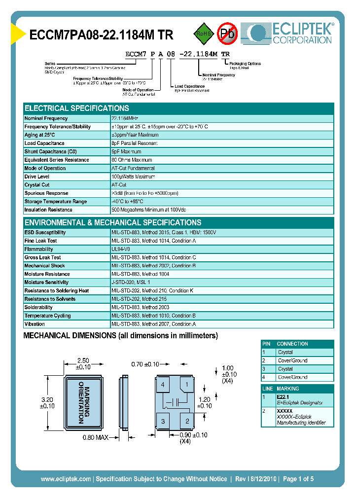 ECCM7PA08-221184MTR_3819315.PDF Datasheet