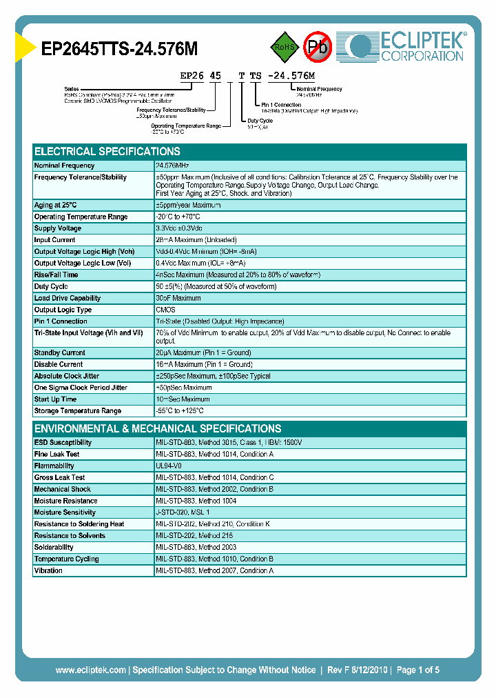 EP2645TTS-24576M_3819460.PDF Datasheet