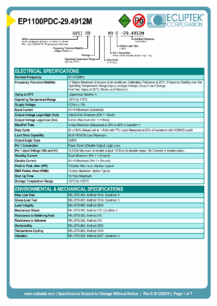 EP1100PDC-294912M_3820732.PDF Datasheet