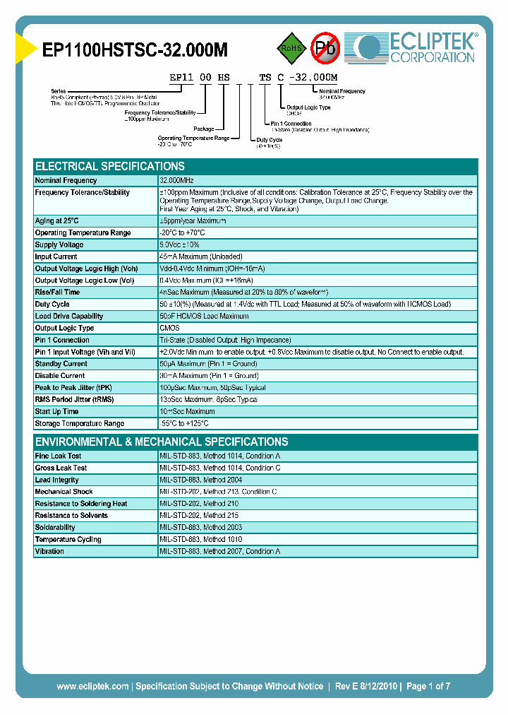 EP1100HSTSC-32000M_3822647.PDF Datasheet