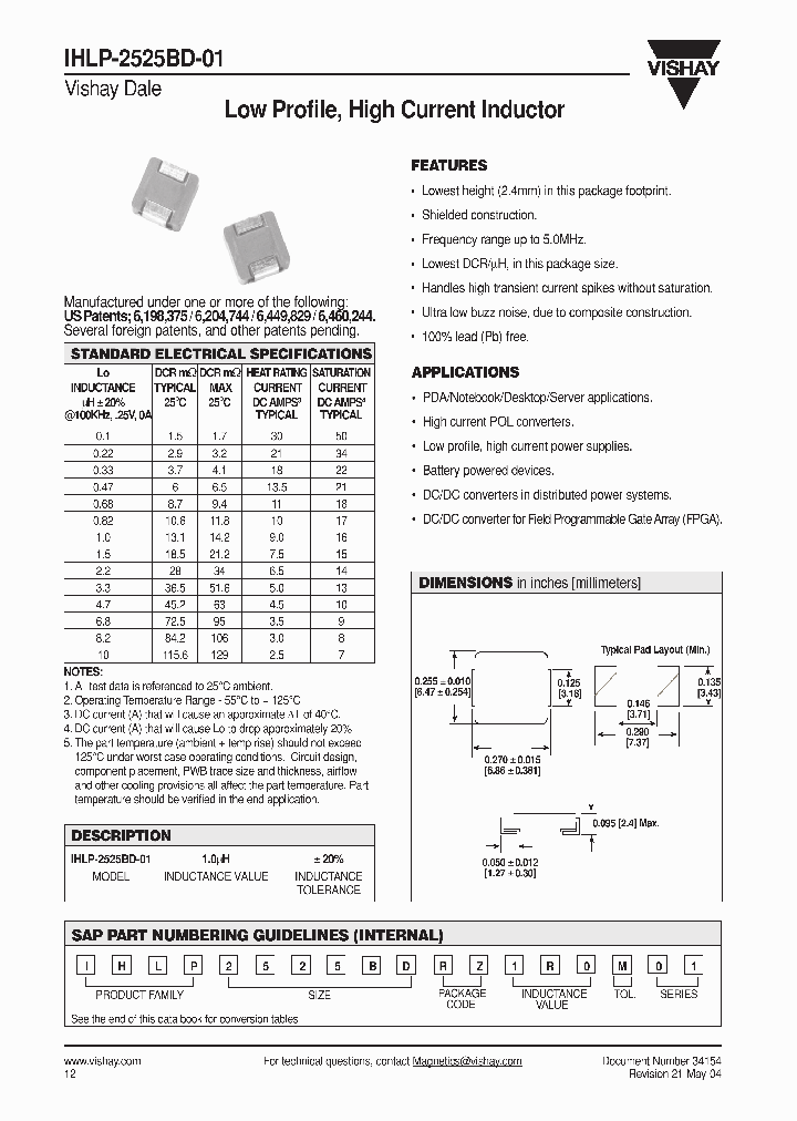 IHLP-2525BD-0133UH-20_3824885.PDF Datasheet