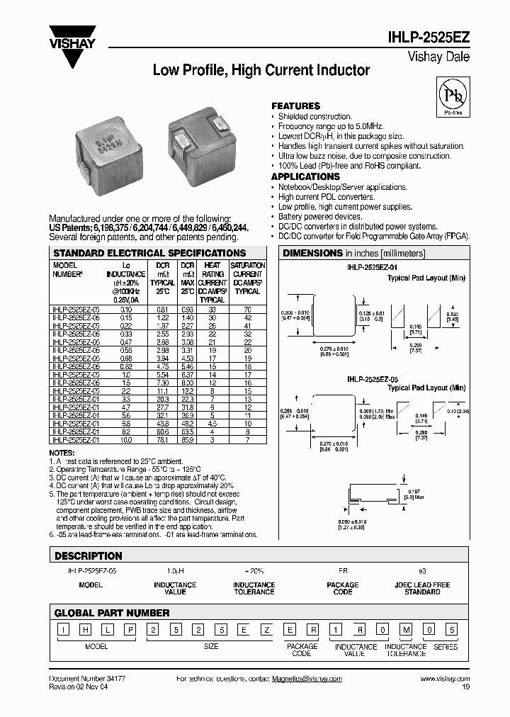 IHLP-2525EZ-0133UH-20ERE3_3824892.PDF Datasheet