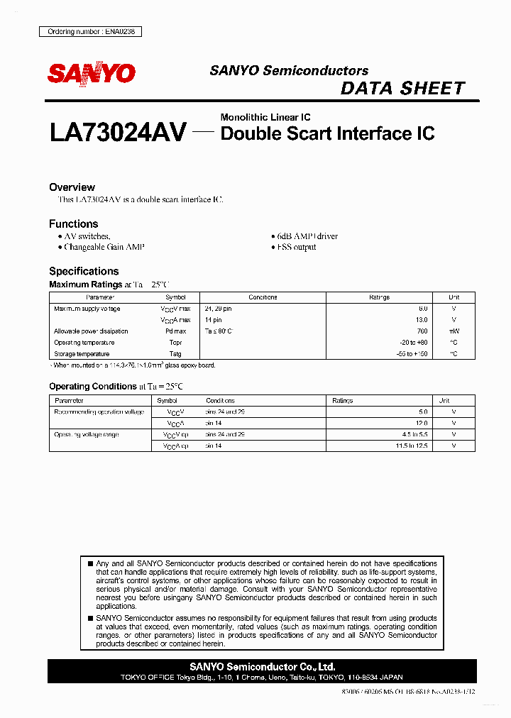 LA73024AV_4077892.PDF Datasheet