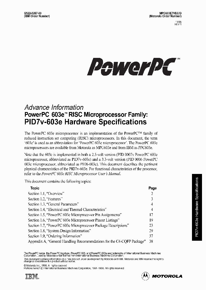 MPC603PFE220LX_3832173.PDF Datasheet