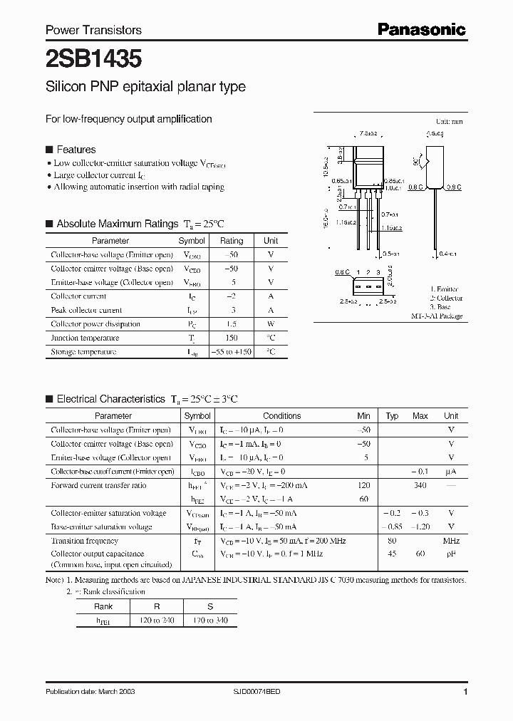 2SB1435_4083487.PDF Datasheet