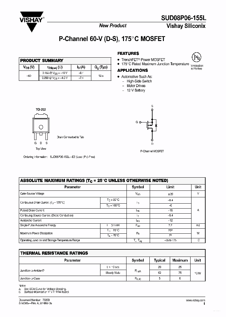 SUD08P06-155L_4084373.PDF Datasheet