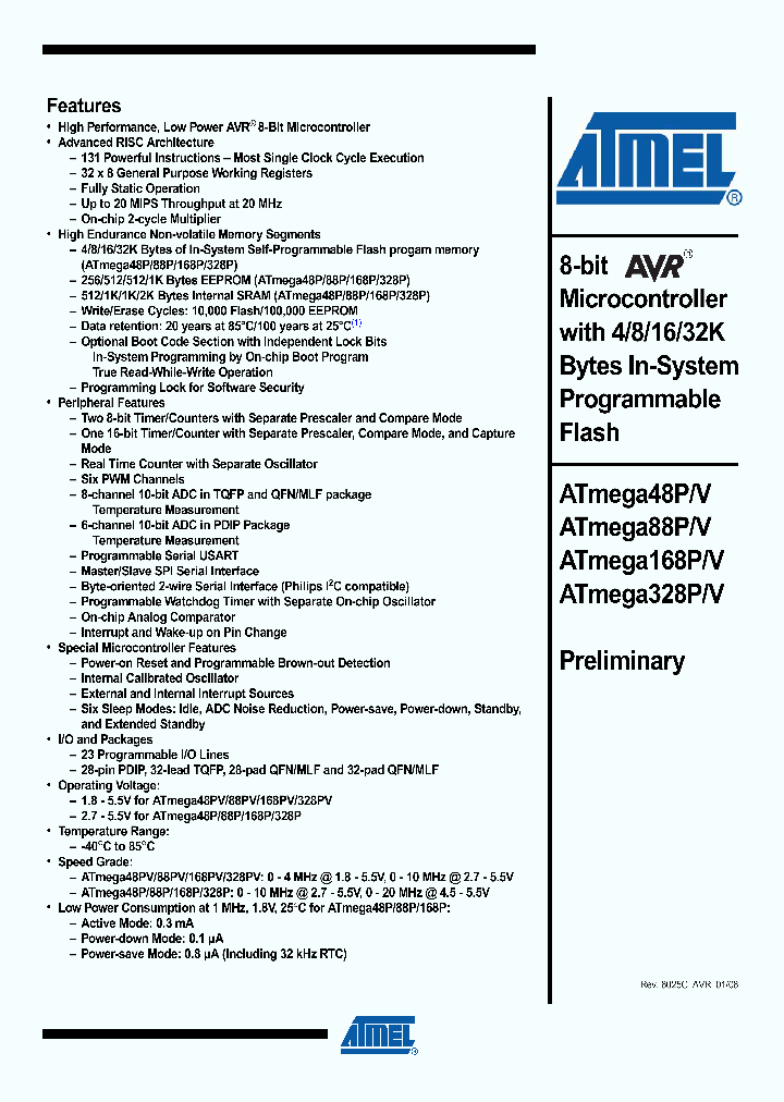 ATMEGA328PV-10PU_3843593.PDF Datasheet