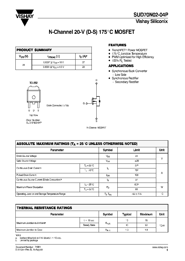 SUD70N02-04P-T4-E3_3836943.PDF Datasheet