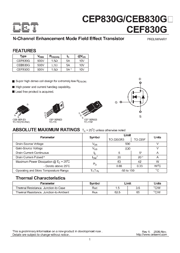 CEF830G_4089344.PDF Datasheet