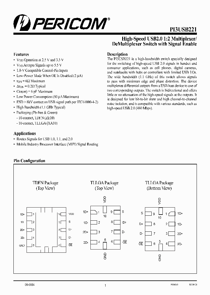 PI3USB221ZEE_3854988.PDF Datasheet