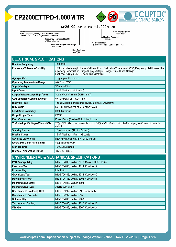 EP2600ETTPD-1000MTR_3873383.PDF Datasheet