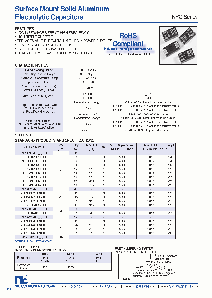 NPC101K63D7XTRF_3871854.PDF Datasheet