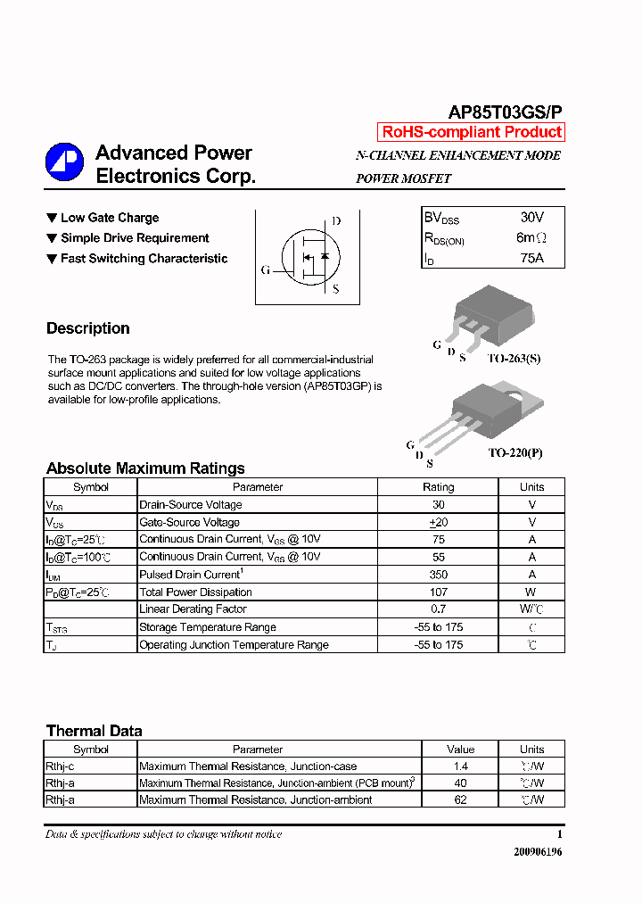 AP85T03GS_3878870.PDF Datasheet