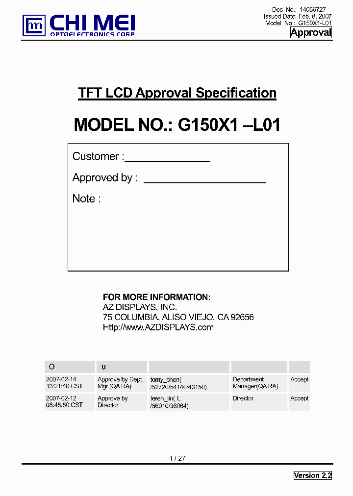 G150X1-L01_4132234.PDF Datasheet