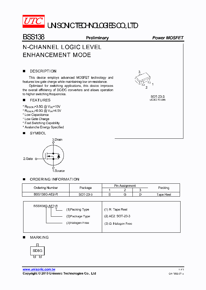 BSS138G-AE2-R_3900009.PDF Datasheet