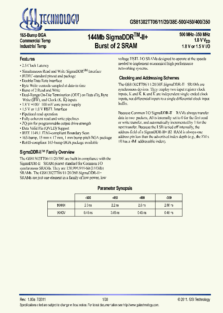GS81302TT38GE-450I_3898983.PDF Datasheet