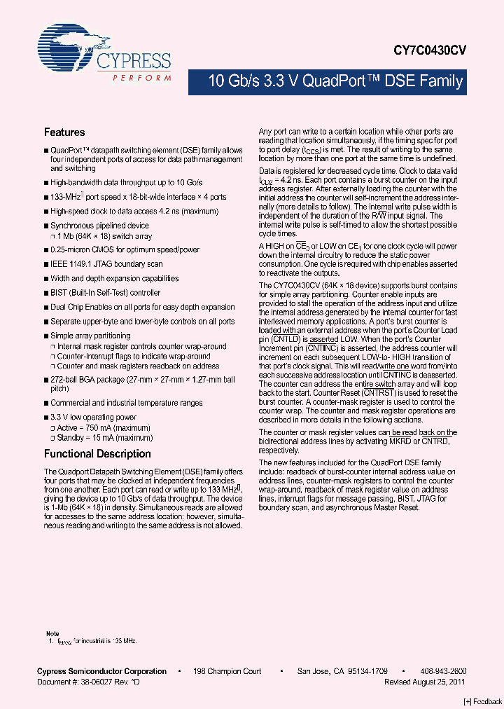 CY7C0430CV-133BGI_3931111.PDF Datasheet