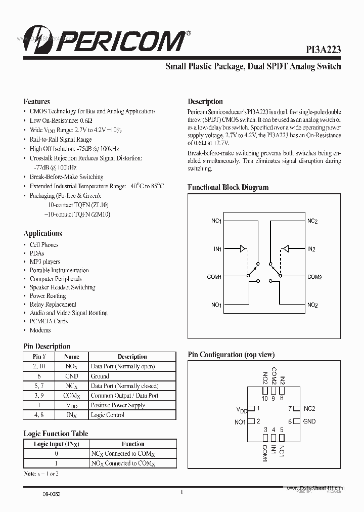 PI3A223_4172155.PDF Datasheet