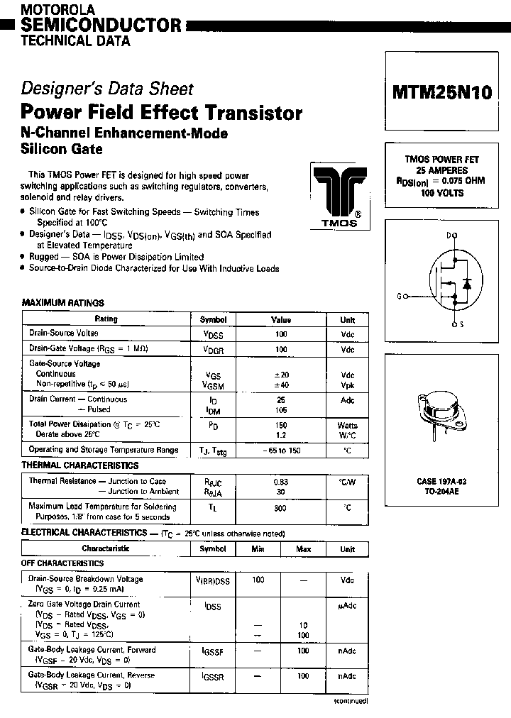 MTM25P10_4175003.PDF Datasheet