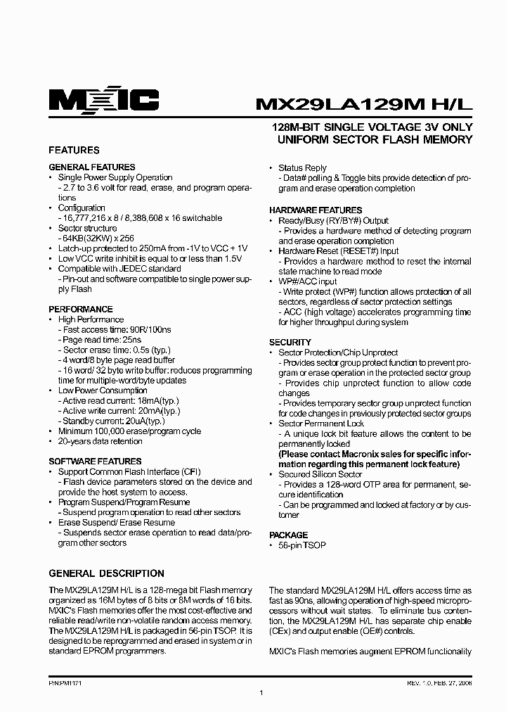 MX29VL033MBTI-90G_4037989.PDF Datasheet