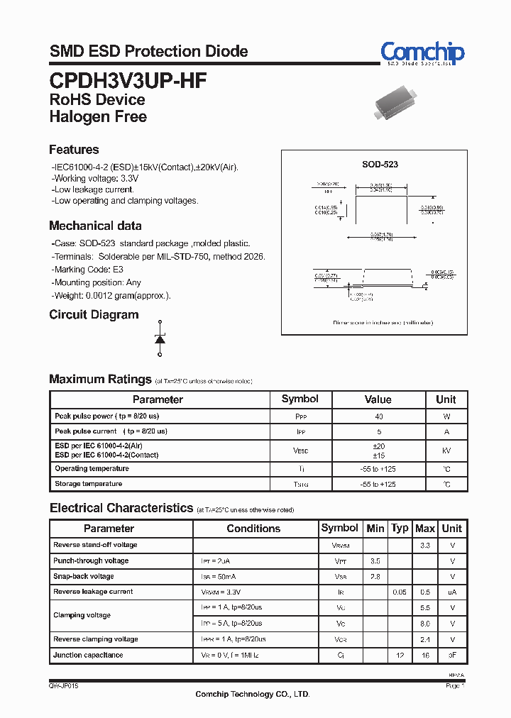 CPDH3V3UP-HF_4189923.PDF Datasheet